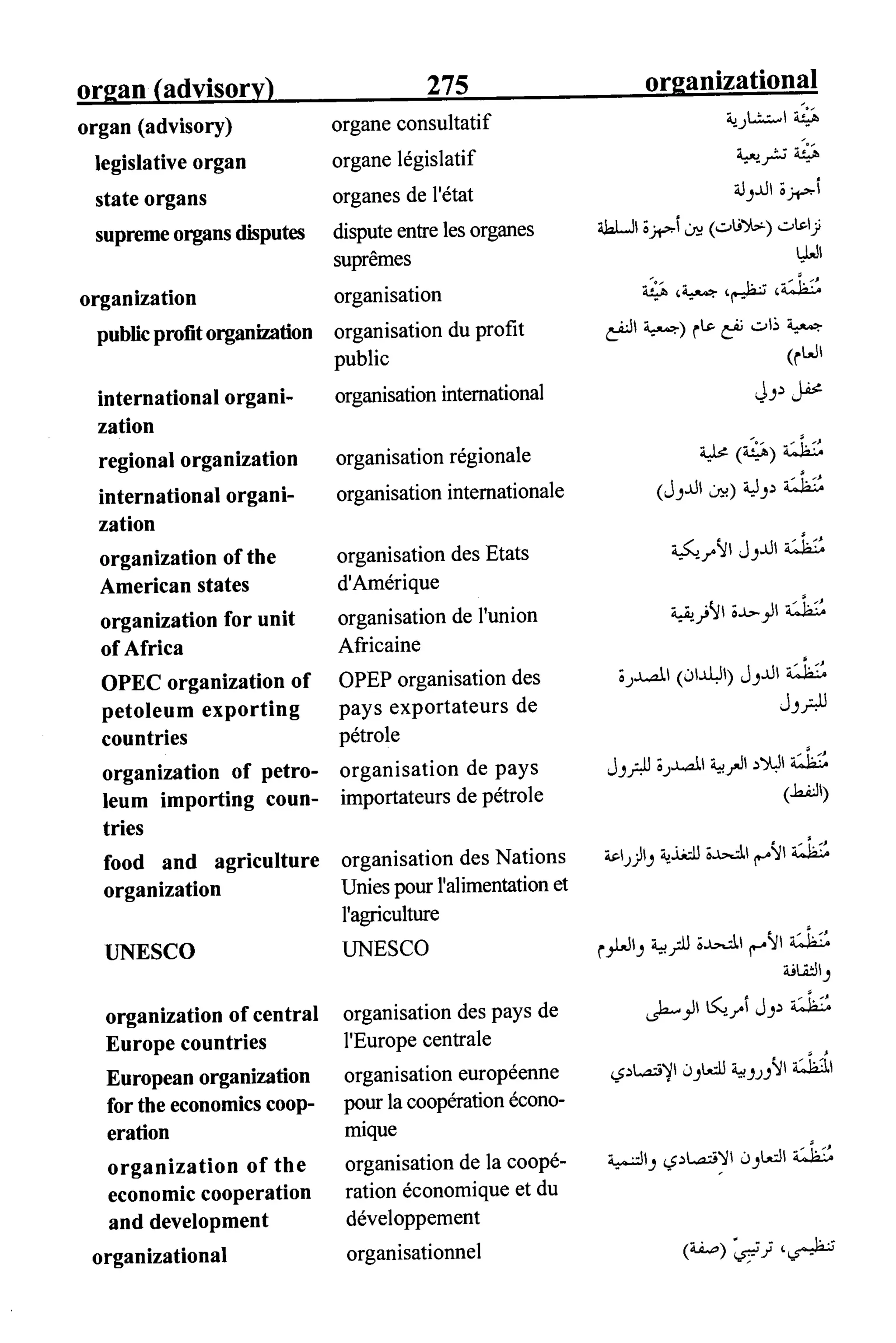 القاموس السياسي ومصطلحات المؤتمرات الدولية 