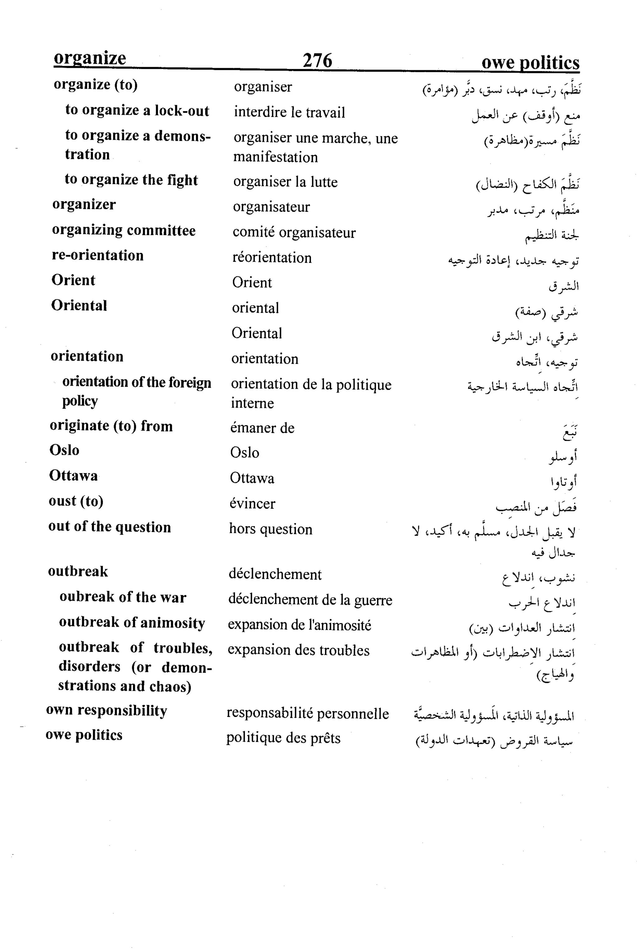 القاموس السياسي ومصطلحات المؤتمرات الدولية 