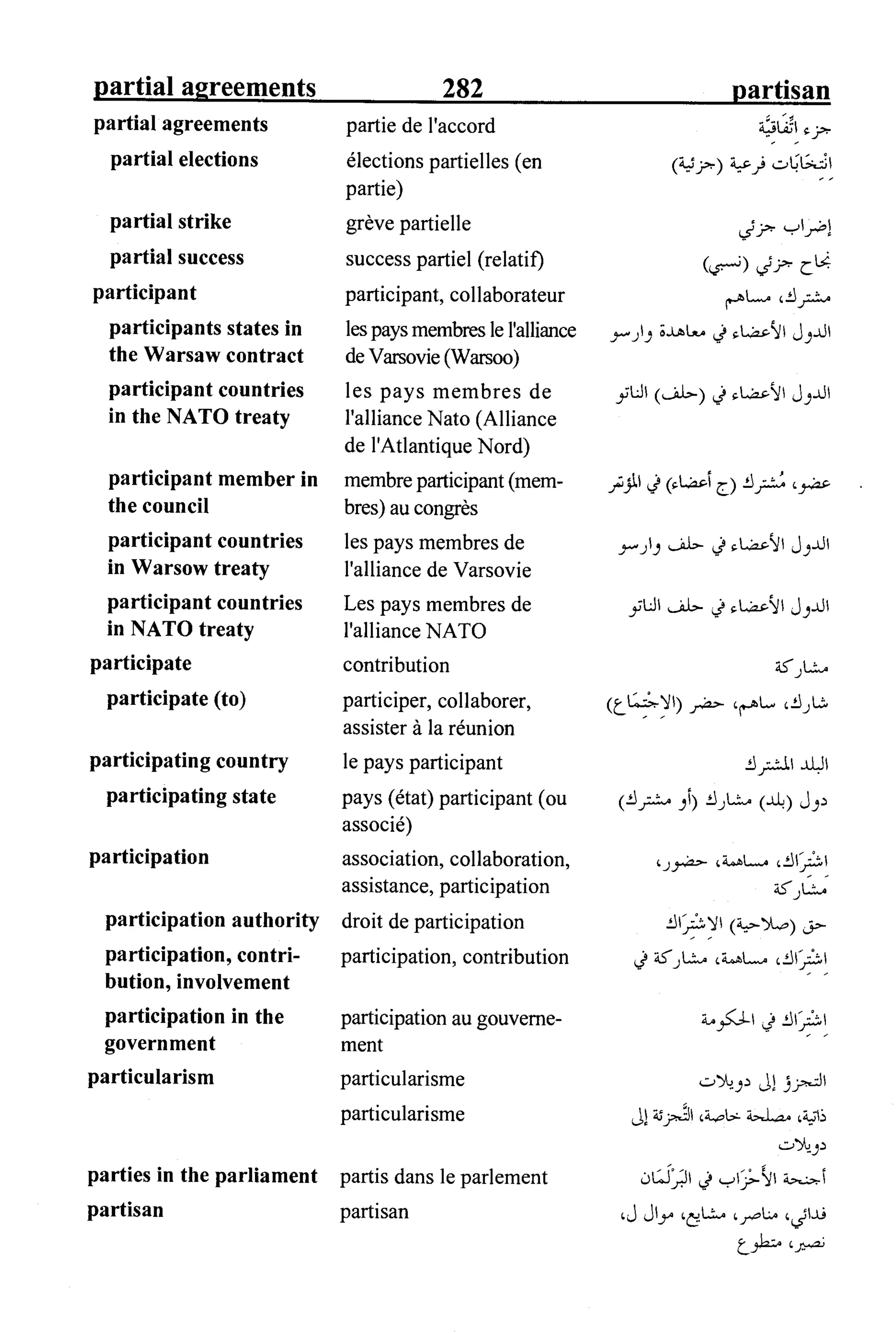القاموس السياسي ومصطلحات المؤتمرات الدولية 
