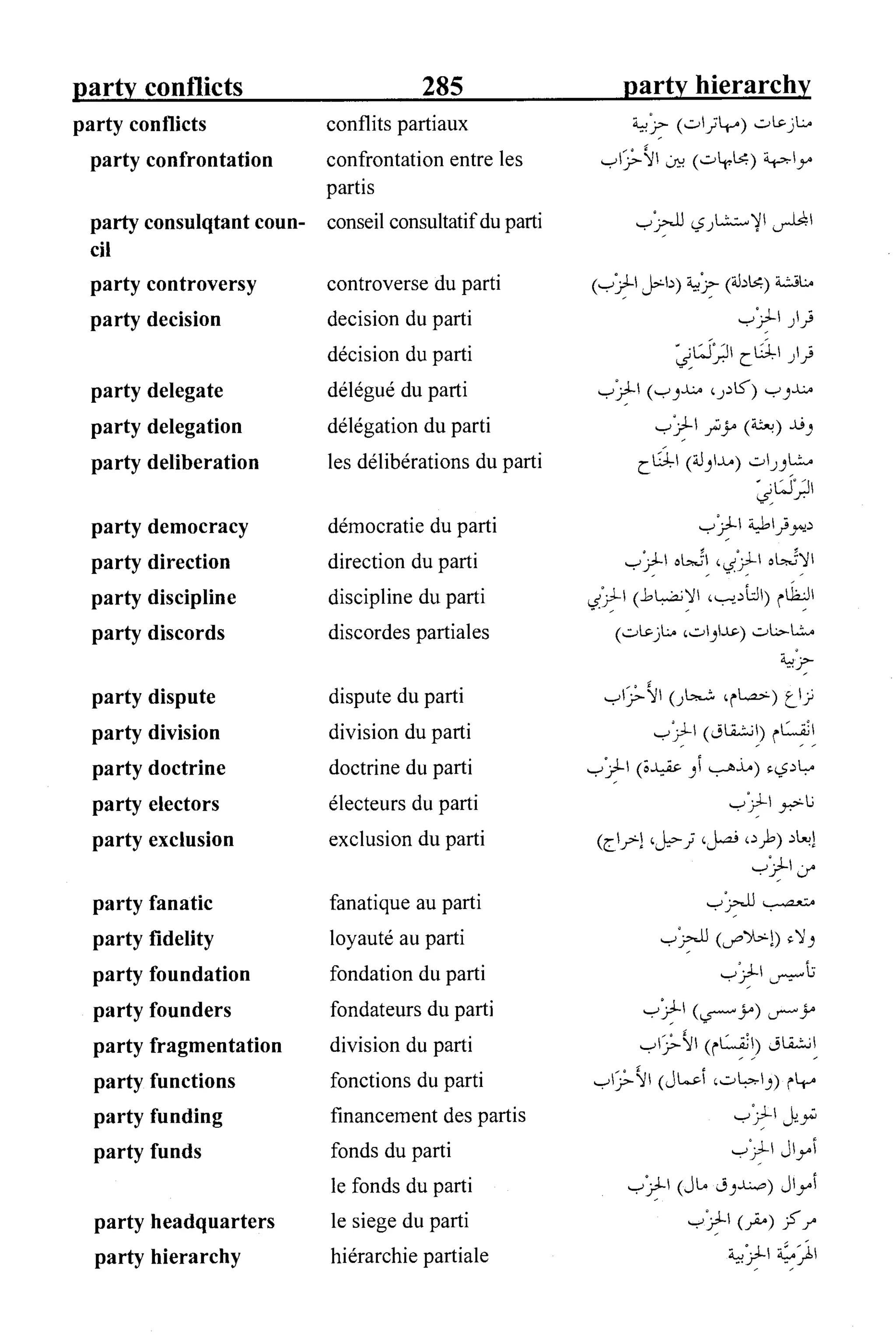 القاموس السياسي ومصطلحات المؤتمرات الدولية 