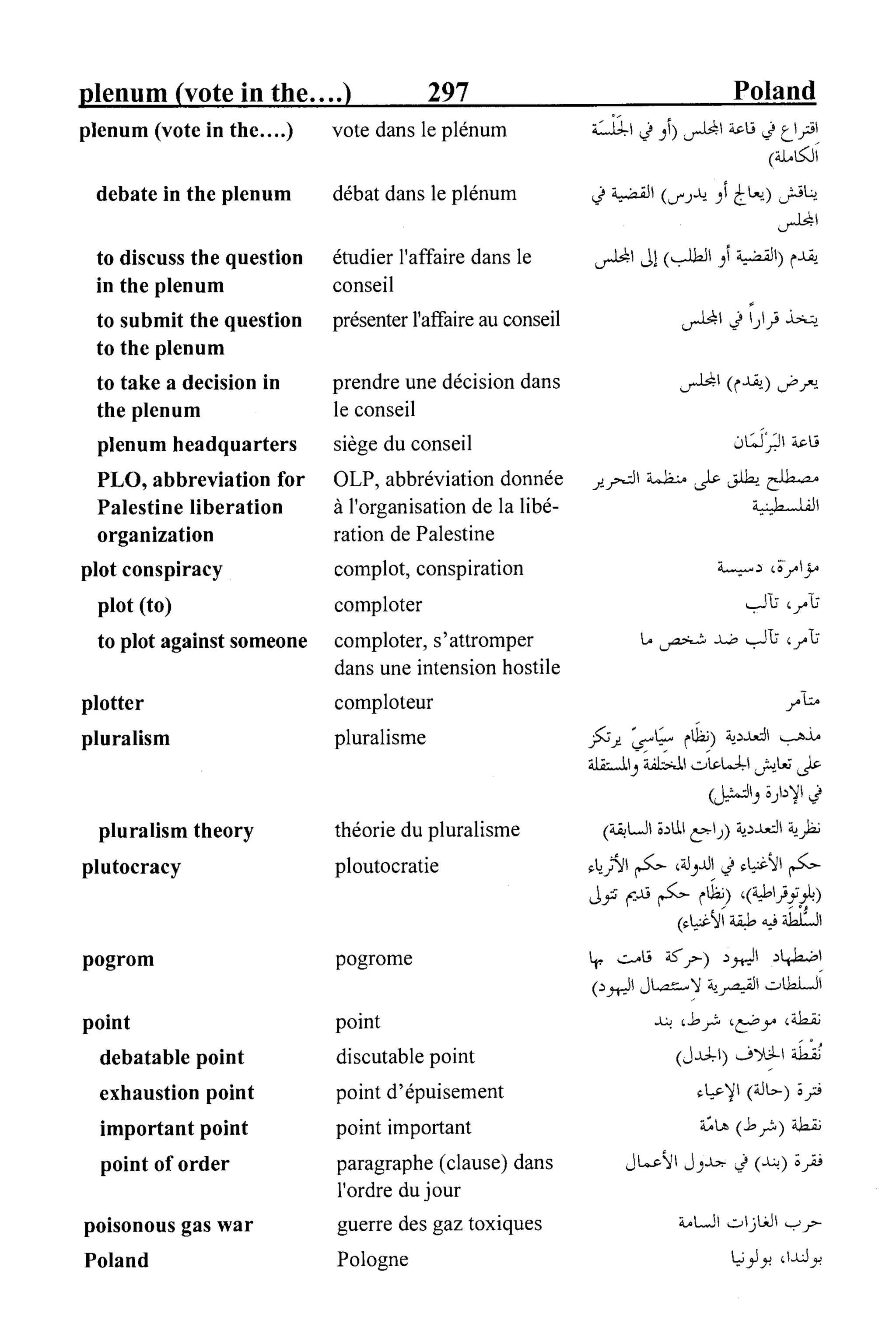 القاموس السياسي ومصطلحات المؤتمرات الدولية 