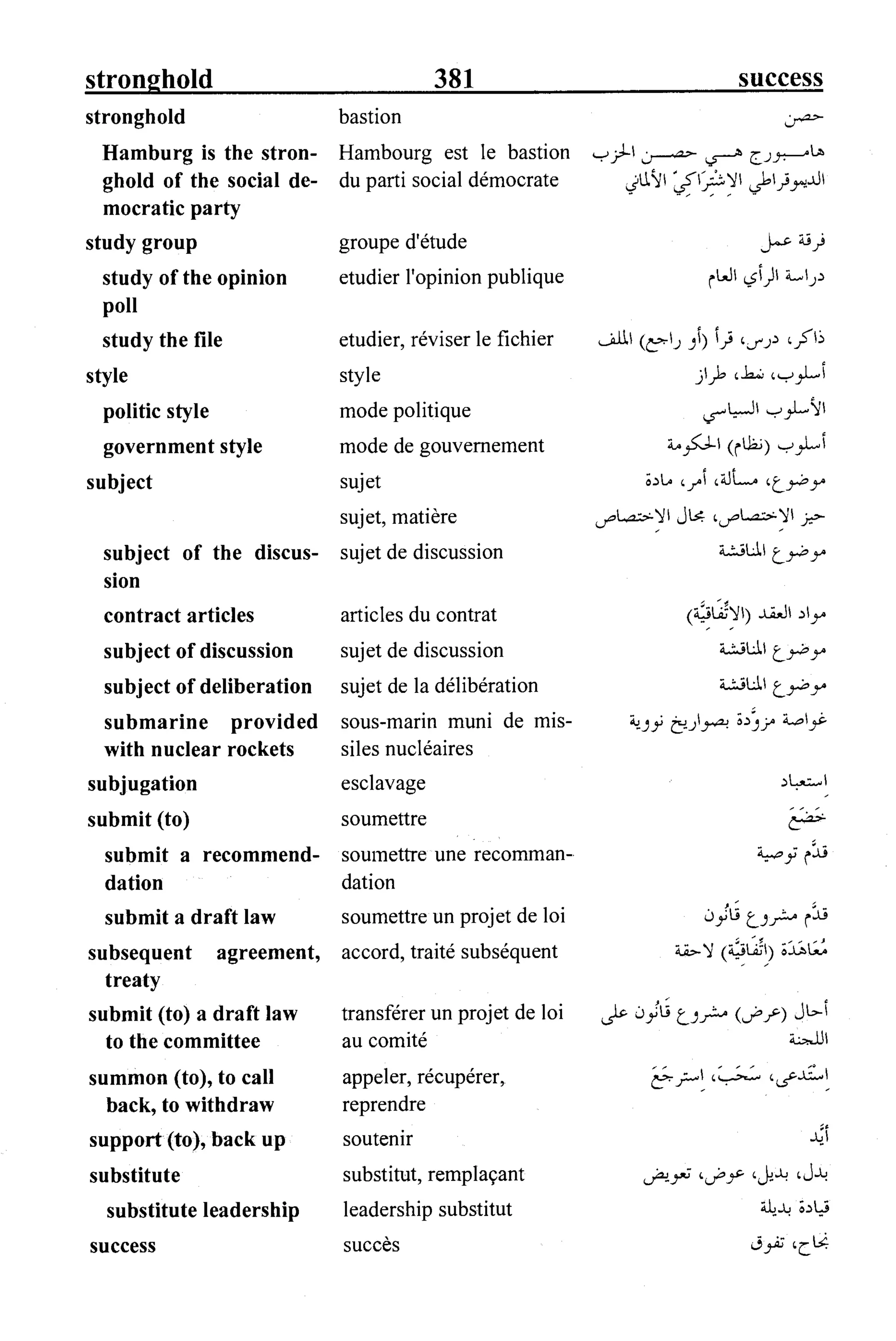 القاموس السياسي ومصطلحات المؤتمرات الدولية 