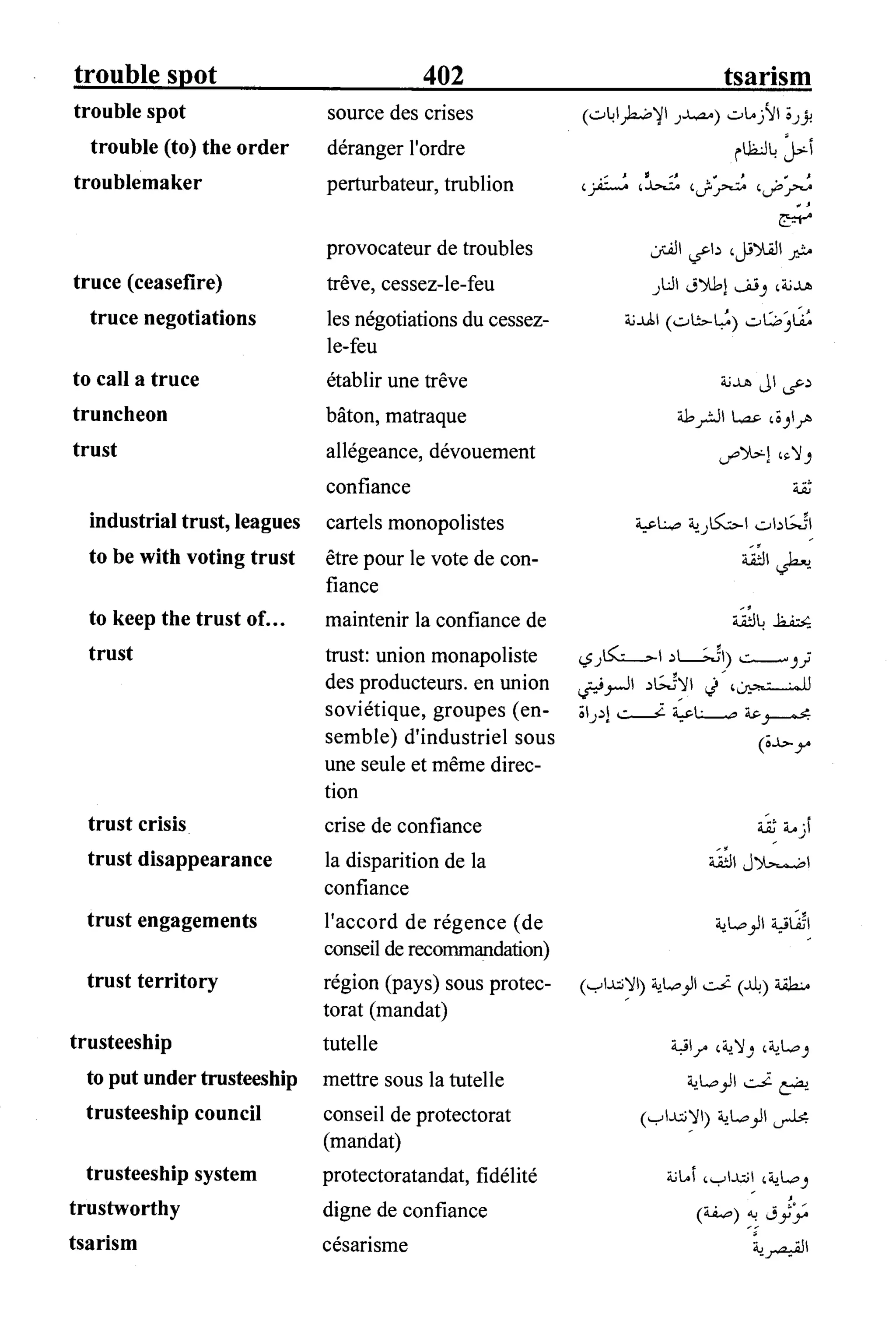 القاموس السياسي ومصطلحات المؤتمرات الدولية 