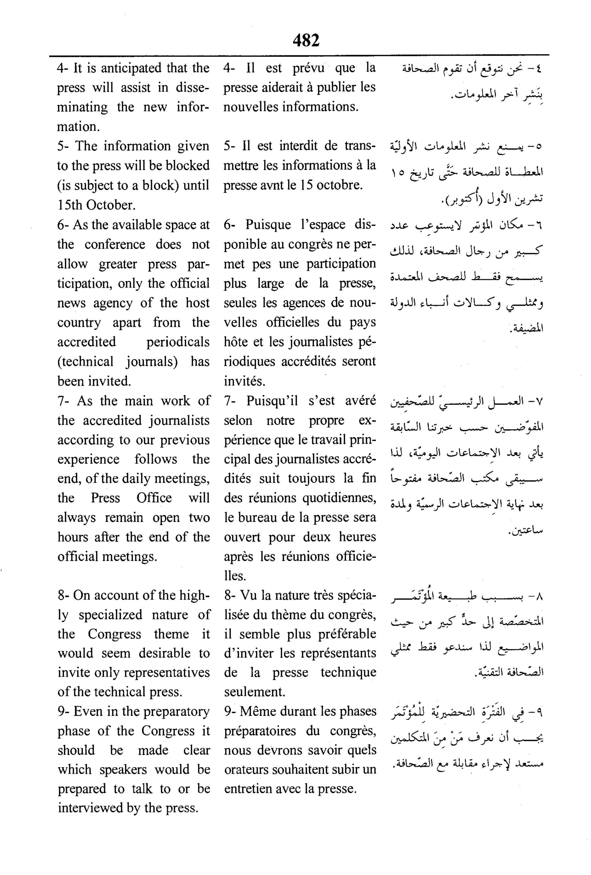 القاموس السياسي ومصطلحات المؤتمرات الدولية 