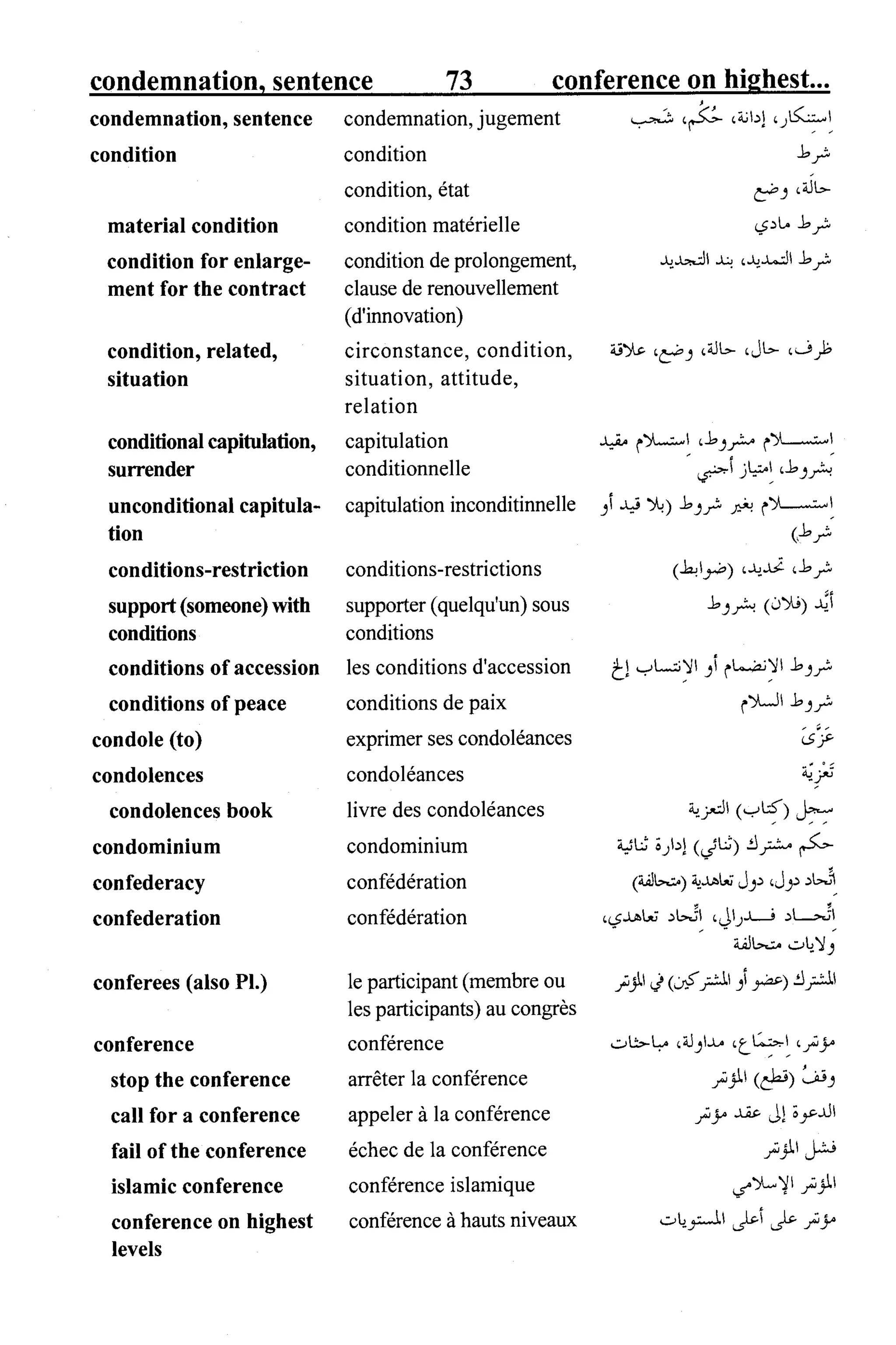القاموس السياسي ومصطلحات المؤتمرات الدولية 