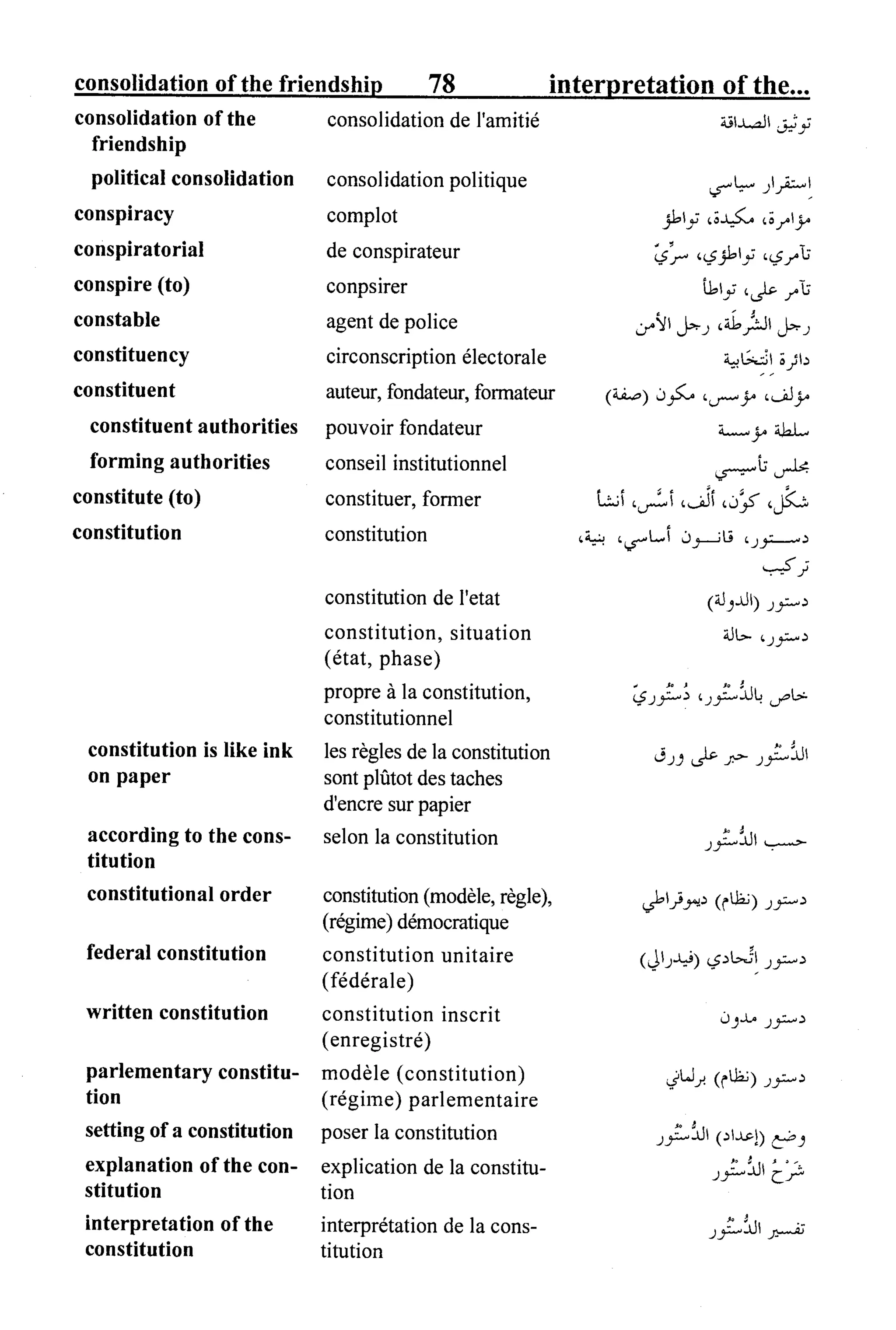 القاموس السياسي ومصطلحات المؤتمرات الدولية 