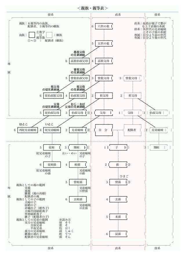 親族について 親族について