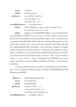 :
: ก
F : F .6/1
.5/1
.5/1
F ก :
: . . .ก 62000
. (055)729168 (055) 729375
F : ˆ F F F ก F ก ก ก
ก ˀˊ ก F F ก F F F Fก ˈ ก F
F ก F F F F ก ก ก F
ก ก ก F ก ก F F กF
F ก F F F F
F F F F F กF F
F F ก F
F F ก F ˈ F F F
ก ก F 9 F F 2 F 150 ก กF
F 50 5 ก F กF ก
F ก ก F F F F F F
F ก
ก ก ก F ก F ก F ก ˂ ก ก F
กF F F ก ˈ ก กF ˆ ก F F
F F ก F
: ˆก F F
: F ก F
: ก
F : .4/1
กF กF .5/1
ก F .5/1
F ก : F
 