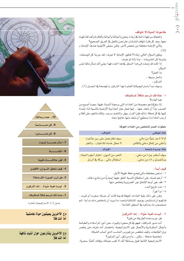 ملخص كتاب قوة التركيز لمؤلفه جاك كانفيلد ملخص كتاب قوة التركيز لمؤلفه جاك كانفيلد
