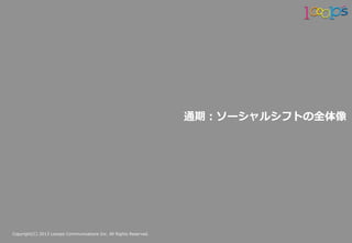Copyright(C)  2013  Looops  Communications  Inc.  All  Rights  Reserved.
通期：ソーシャルシフトの全体像
 