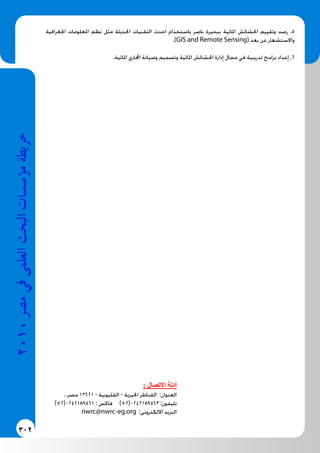 خريطة مراكز الابحاث في مصر