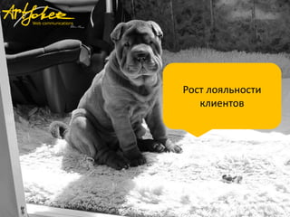 Рост лояльности
клиентов
 