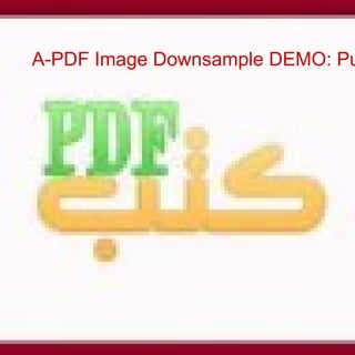 A-PDF Image Downsample DEMO: Pu
 