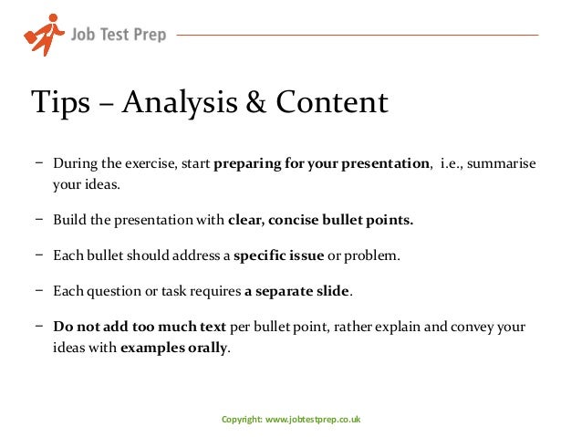 assessment centre case study tips