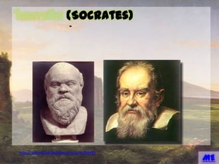 โสเครตีส (Socrates)
โสเครตีส (470-399 ปีก่อนคริสตศักราช) เป็นนักปรัชญาสาคัญคนหนึ่งของกรีกเป็นผู้แสวงหาความจริง
ของสิ่งต่าง ๆ อย่างบริสุทธิ์ใจและจริงจัง ไม่มุ่งหวังประโยชน์ หรือลาภยศ ทาให้นักคิดนักปรัชญาเจ้าสานัก
ต่างๆที่ไม่มีความรู้อย่างแท้จริงต้องยอมจานนต่อเหตุผลและความจริง แม้กระทั่ง ผู้มีอานาจของบ้านเมืองที่
เป็นทรราชย์ยังถูกเขาท้าทายอานาจจนกระทั่งตนเองต้องถูกกลั่นแกล้งด้วยความเกลียดชังและถูกตัดสินให้ดื่ม
ยาพิษ
http://www.thaigoodview.com/node/88495
MENU
 