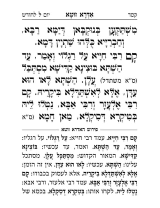 ‫רא‬‫א‬‫טא‬‫ז‬ ְִָָ‫יו‬‫ל‬‫לחודש‬ ‫קסד‬
,‫א‬ ּ‫רב‬ ‫א‬ ּ‫ימ‬ ּ‫ד‬ ‫אן‬ ּ‫קב‬ּ‫ו‬‫נ‬ ּ‫ב‬ ‫ען‬ ּ‫ק‬ ּ‫ת‬ ׁ‫מש‬
ּ‫כ‬ ‫יא‬ּ‫י‬‫וחבר‬.‫מא‬ ּ‫ד‬ ‫תיין‬ ׁ‫ש‬ ּ‫ו‬‫ה‬ 
‫קם‬‫ע‬ ‫יא‬ּ‫י‬‫ח‬ ‫י‬ ּ‫רב‬‫רג‬‫עד‬ ,‫ואמר‬ ‫י‬ֹ‫ו‬ 
ּ‫כ‬ ּ‫מסת‬ ‫א‬ ׁ‫יש‬ ּ‫קד‬ ‫צינא‬ּ‫ו‬ ּ‫ב‬ ‫א‬ ּ‫ת‬ ׁ‫הש‬ 
(‫משתדל‬ ‫''א‬‫)ס‬‫ע‬‫א‬ ּ‫ת‬ ׁ‫הש‬ .‫ן‬‫א‬ּ‫ו‬‫ה‬ ‫או‬ 
‫א‬ ,‫ן‬ ּ‫עד‬‫א‬ּ‫ד‬ ּ‫ת‬ ׁ‫אש‬‫קם‬ . ּ‫יקריה‬ ּ‫ב‬ ‫א‬ 
‫א‬ ‫י‬ ּ‫רב‬‫נט‬ ,‫א‬ ּ‫אב‬ ‫י‬ ּ‫ורב‬ ‫עזר‬ּ‫ו‬ּ‫יה‬ 
‫סיק‬ ּ‫ד‬ ‫טיקרא‬ ּ‫ב‬‫חמא‬ ‫מאן‬ ,‫א‬‫''א‬‫)ס‬ 
‫זוטא‬ ‫האדרא‬ ‫פירוש‬
.‫חיּיא‬ ‫רבּי‬ ‫קם‬:‫חייא‬ ‫רבי‬ ‫עמד‬.‫רגלוֹי‬ ‫על‬:‫רגליו‬ ‫על‬ 
.‫השׁתּא‬ ‫עד‬ ,‫ואמר‬:‫עכשיו‬ ‫עד‬ ,‫ואמר‬‫בּוֹצינא‬ 
.‫קדּישׁא‬:‫הקדוש‬ ‫המאור‬.‫עלן‬ ‫מסתּכּל‬‫מסתכל‬ 
:‫עלינו‬.‫השׁתּא‬:‫עכשיו‬.‫עדּן‬ ‫הוּא‬ ‫לאו‬:‫הזמ‬ ‫זה‬ ‫אי‬ 
.‫ביקריהּ‬ ‫לאשׁתּדּלא‬ ‫לּא‬‫א‬:‫בכבודו‬ ‫לעסוק‬ ‫אלא‬‫קם‬ 
.‫אבּא‬ ‫ורבּי‬ ‫אלעזר‬ ‫רבּי‬:‫אבא‬ ‫ורבי‬ ,‫אלעזר‬ ‫רבי‬ ‫עמד‬ 
.‫ליהּ‬ ‫נטלוּ‬:‫אותו‬ ‫לקחו‬.‫דסקלא‬ ‫בּטקרא‬‫של‬ ‫בכסא‬ 
 