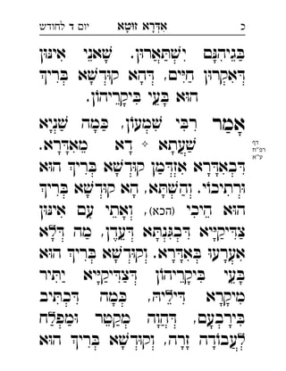‫רא‬‫א‬‫טא‬‫ז‬ ְִָָ‫יו‬‫ד‬‫לחודש‬ ‫כ‬
‫ן‬ּ‫ו‬ּ‫נ‬‫אי‬ ‫אני‬ ׁ‫ש‬ .‫ן‬ּ‫ו‬‫אר‬ ּ‫ת‬ ׁ‫יש‬ ‫ם‬ּ‫נ‬‫גיה‬ ּ‫ב‬
‫רי‬ ּ‫ב‬ ‫א‬ ׁ‫דש‬ּ‫ו‬‫ק‬ ‫הא‬ ּ‫ד‬ ,‫ים‬ּ‫י‬‫ח‬ ‫ן‬ּ‫ו‬‫אקר‬ ּ‫ד‬
.‫ן‬ֹ‫יקריהו‬ ּ‫ב‬ ‫עי‬ ּ‫ב‬ ‫א‬ּ‫ו‬‫ה‬
‫אמר‬‫ניא‬ ׁ‫ש‬ ‫מה‬ ּ‫כ‬ ,‫ן‬ֹ‫מעו‬ ׁ‫ש‬ ‫י‬ ּ‫רב‬ 
‫עתא‬ ׁ‫ש‬.‫רא‬ ּ‫מאד‬ ‫דא‬ 
‫מ‬ ּ‫אזד‬ ‫רא‬ ּ‫באד‬ ּ‫ד‬‫א‬ ׁ‫דש‬ּ‫ו‬‫ק‬ ‫ן‬‫א‬ּ‫ו‬‫ה‬ ‫רי‬ ּ‫ב‬ 
‫רי‬ ּ‫ב‬ ‫א‬ ׁ‫דש‬ּ‫ו‬‫ק‬ ‫הא‬ ,‫א‬ ּ‫ת‬ ׁ‫והש‬ .‫י‬ֹ‫רתיכו‬ּ‫ו‬
‫היכי‬ ‫א‬ּ‫ו‬‫ה‬(‫)הכא‬‫ן‬ּ‫ו‬ּ‫נ‬‫אי‬ ‫עם‬ ‫ואתי‬ , 
ּ‫ד‬ ‫מה‬ ,‫עדן‬ ּ‫ד‬ ‫א‬ ּ‫נת‬ּ‫בג‬ ּ‫ד‬ ‫יא‬ּ‫י‬‫יק‬ ּ‫צד‬‫א‬ 
‫א‬ּ‫ו‬‫ה‬ ‫רי‬ ּ‫ב‬ ‫א‬ ׁ‫דש‬ּ‫ו‬‫וק‬ .‫רא‬ ּ‫אד‬ ּ‫ב‬ ּ‫ו‬‫אערע‬
‫יר‬ ּ‫ית‬ ‫יא‬ּ‫י‬‫יק‬ ּ‫צד‬ ּ‫ד‬ ‫ן‬ֹ‫יקריהו‬ ּ‫ב‬ ‫עי‬ ּ‫ב‬
‫י‬ ּ‫ד‬ ‫מיקרא‬‫יב‬ ּ‫כת‬ ּ‫ד‬ ‫מה‬ ּ‫כ‬ , ּ‫יה‬ 
‫מפ‬ּ‫ו‬ ‫מקטר‬ ‫הוה‬ ּ‫ד‬ ,‫ירבעם‬ ּ‫ב‬‫ח‬ 
‫א‬ּ‫ו‬‫ה‬ ‫רי‬ ּ‫ב‬ ‫א‬ ׁ‫דש‬ּ‫ו‬‫וק‬ ,‫זרה‬ ‫דה‬ֹ‫עבו‬
‫דף‬
‫רפ''ח‬
‫ע''א‬
 