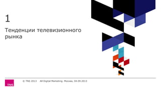 Тенденции телевизионного
рынка
1
© TNS 2013 All Digital Marketing. Москва, 04.09.2013
 