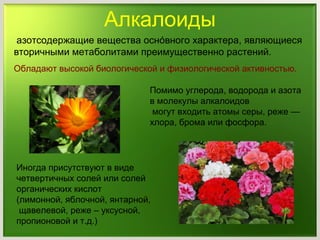 Алкалоиды | PPT
