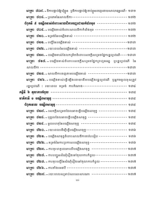 xxi
maRta 407>-dIkabgÁab;[XMuxøÜn b¤dIkabgÁab;[cab;xøÜnecjedaysala]T§rN_- 131
maRta 408>-RbePTénsaldIka------------------------------- 132
CMBUkTI 5 bNþwgTas;cMeBaHsaldIkaecjedaykM)aMgmux ----------------- 132
maRta 409>-bNþwgTas;cMeBaHsaldIkakM)aMgmux ------------------ 132
maRta 410>-TRmg;énbNþwgTas; ------------------------------ 132
maRta 411>-bBa¢IénbNþwgTas; -------------------------------133
maRta 412>-ry³eBlénbNþwgTas; ---------------------------133
maRta 413>-bNþwgTas;EdlkRmitcMeBaHesckþIseRmcEpñkrdæb,evNI----133
maRta 414>-bNþwgTas;cMeBaHesckþIseRmcEpñkRBhμTNÐ b¤rdæb,evNI én
saldIka ---------------------------------------------------133
maRta 415>-saldIkaecjtambNþwgTas; ----------------------133
maRta 416>-bNþwgTas;eFVIeLIgedayedImbNþwgrdæb,evNI b¤GñkTTYlxusRtUv
rdæb,evNI ³ ry³eBl TRmg; kartMNag-------------------------- 134
KnßITI 6 tulakarkMBUl ------------------------------------------- 135
matikaTI 1 bNþwgsaTukç ------------------------------------------ 135
CMBUkeTal bNþwgsaTukç---------------------------------------- 135
maRta 417>-esckþIseRmcEdlGaceFVIbNþwgsaTukç ---------------- 135
maRta 418>-buKÁlEdlGaceFVIbNþwgsaTukç ---------------------- 135
maRta 419>-mUlehtuénbNþwgsaTukç -------------------------- 135
maRta 420>-ry³eBledIm,IeFVIbNþwgsaTukç----------------------- 136
maRta 421>-bNþwgsaTukçcMeBaHsaldIkacat;rebob---------------- 136
maRta 422>-TRmg;énkarRbkasbNþwgsaTukç--------------------- 136
maRta 423>-karcuHhtßelxaelIbNþwgsaTukç --------------------137
maRta 424>-karbBa¢ÚnsMNMuerOgeTAtulakarkMBUl------------------137
maRta 425>-karcuHbBa¢IénsMNMuerOgenAtulakarkMBUl---------------137
maRta 426>-kartaMgemFavI----------------------------------137
maRta 427>-ry³eBlsRmab;sresrsarNa --------------------137
 