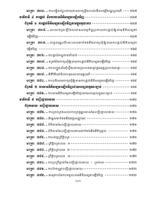 xxvii
maRta 533>-karbgçMdl;rUbkaytamBakübþwgrbs;edImbNþwgrdæb,evNI ----167
matikaTI 4 karpþl; nigkarmannItism,TaeLIgvij-------------------------167
CMBUkTI 1 karpþl;nItism,TaeLIgvijtampøÚvtulakar---------------------167
maRta 534>-salaCRmHkþIEdlmansmtßkic©Rbkaskarpþl;[mannItism,Ta
eLIgvij---------------------------------------------------167
maRta 535>-lkçxNÐelIry³eBlTak;TgnwgBaküsMu[mankarpþl;nItism,Ta
eLIgvij ----------------------------------------------------- 168
maRta 536>-karpþl;PsþútagcaM)ac;-----------------------------168
maRta 537>-TRmg;énBaküsMu[mankarpþl;nItism,TaeLIgvij ----------168
maRta 538>-karbBa¢ÚnsMNMuerOgedayRBHraCGaCJaCUnGKÁRBHraCGaCJa----- 168
maRta 539>-nItiviFIenAcMeBaHmuxsala]T§rN_----------------------169
maRta 540>-karbdiesFBaküsMu[mankarpþl;nItism,TaeLIgvij --------169
CMBUkTI 2 karmannItism,TaeLIgvijedayeBjlkçN³c,ab; ---------------169
maRta 541>-karmannItism,TaeLIgvijedayeBjlkçN³c,ab; ---------169
matikaTI 5 bBa¢IefáaleTas -----------------------------------------170
CMBUkeTal bBa¢IefáaleTas---------------------------------------170
maRta 542>-karRKb;RKgslakbRtpþnÞaeTasénbBa¢IefáaleTas --------170
maRta 543>-nieTÞsTak;TgnwgGtþsBaØaN ----------------------- 171
maRta 544>-B½t’manénbBa¢IefáaleTas-------------------------- 171
maRta 545>-B½t’manénbBa¢IefáaleTasTak;TgnwgnItibuKÁl ----------- 171
maRta 546>-karecjRBwtþibRt -------------------------------- 171
maRta 547>-RBwtþibRtelx 1-------------------------------- 172
maRta 548>-RBwtþibRtelx 2-------------------------------- 172
maRta 549>-RBwtþibRtelx 3-------------------------------- 172
maRta 550>-karRbRBwtþeTAénbBa¢IefáaleTas ³ Rbkas-------------173
maRta 551>-karEktRmUvbBa¢IefáaleTas-------------------------173
maRta 552>-GanuPaBénkarTTYl)annItism,TaeLIgvij -------------173
 