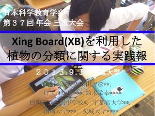 Xing Board(XB)を利用した
植物の分類に関する実践報
告
 