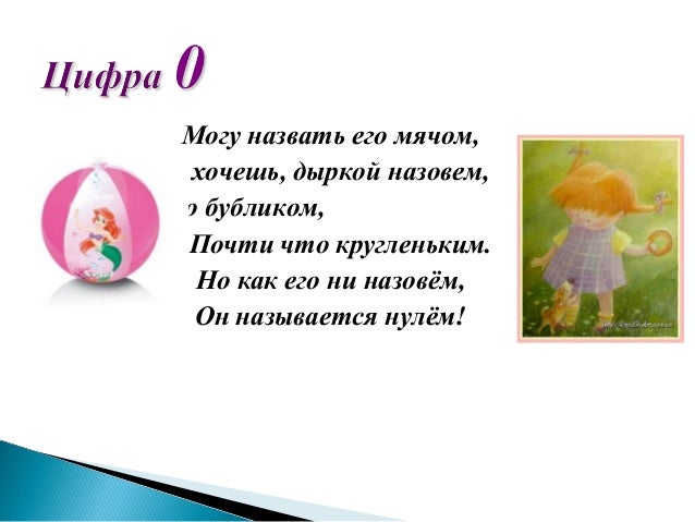 Цифры В Картинках В Стихах