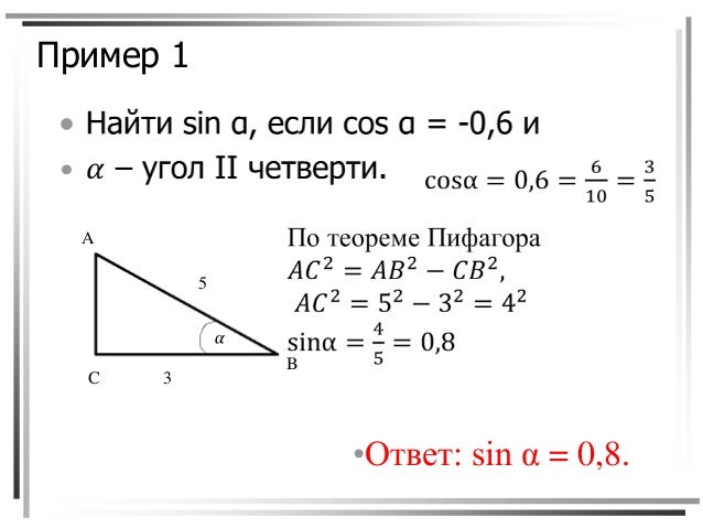 Основное тригонометрическое тождество. Уроки геометрии 8 класс основное тригонометрическое тождество