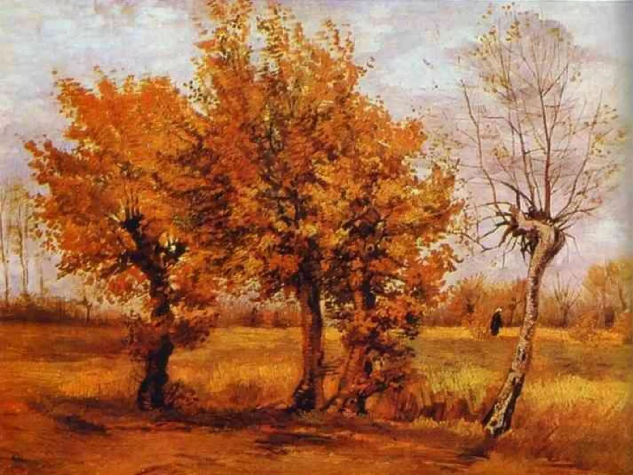 Пейзаж в топли цветове