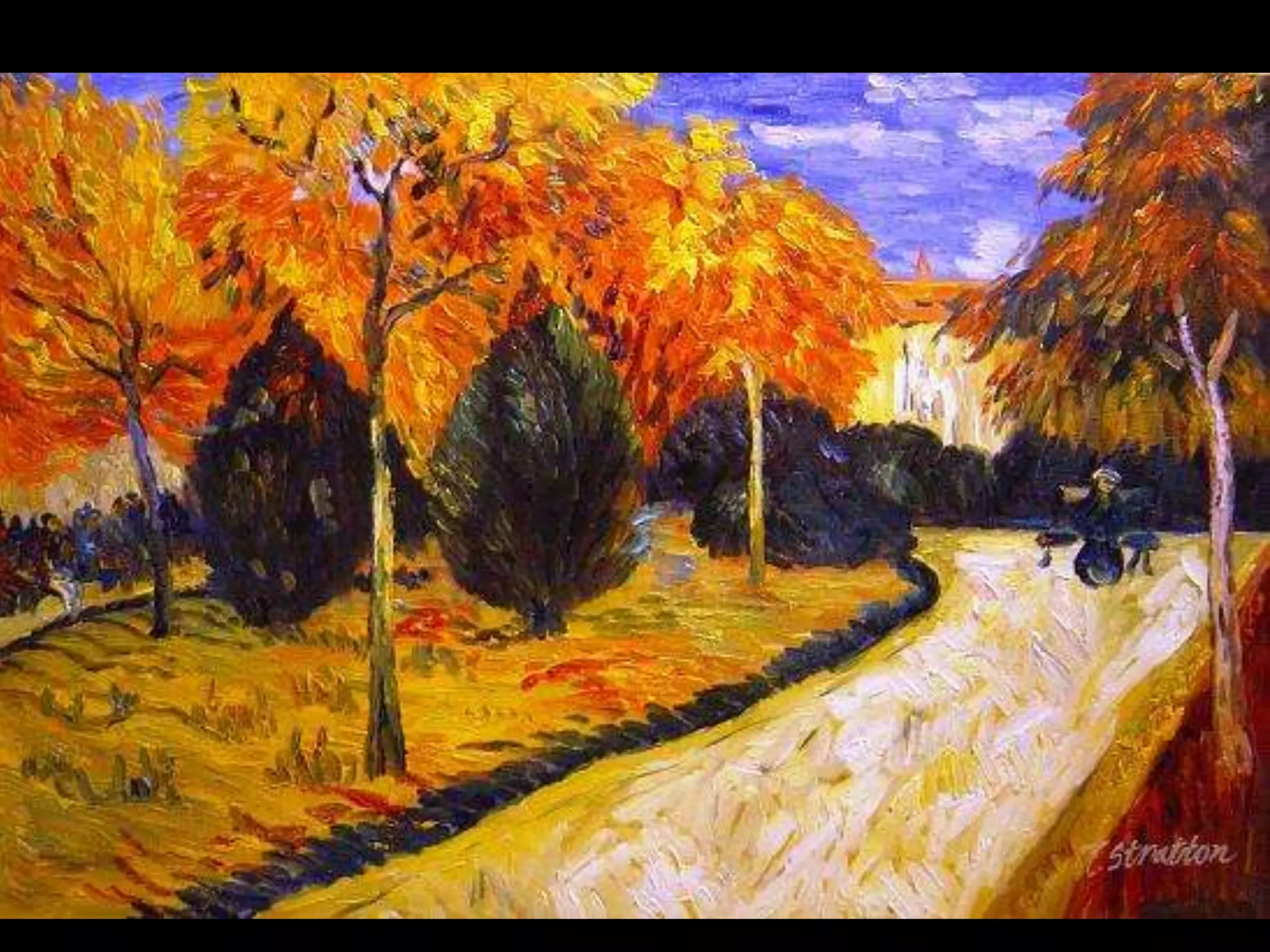 Пейзаж в топли цветове