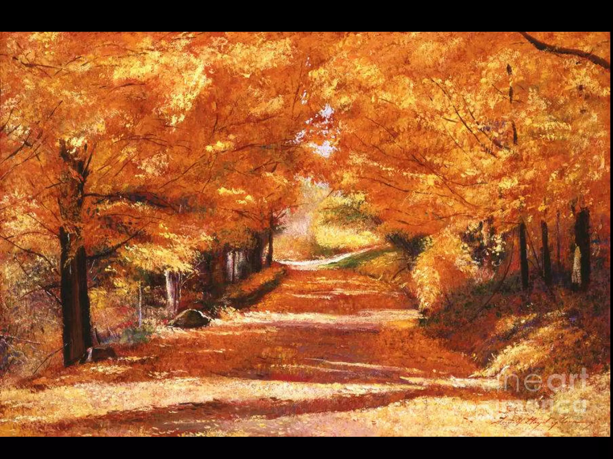 Пейзаж в топли цветове