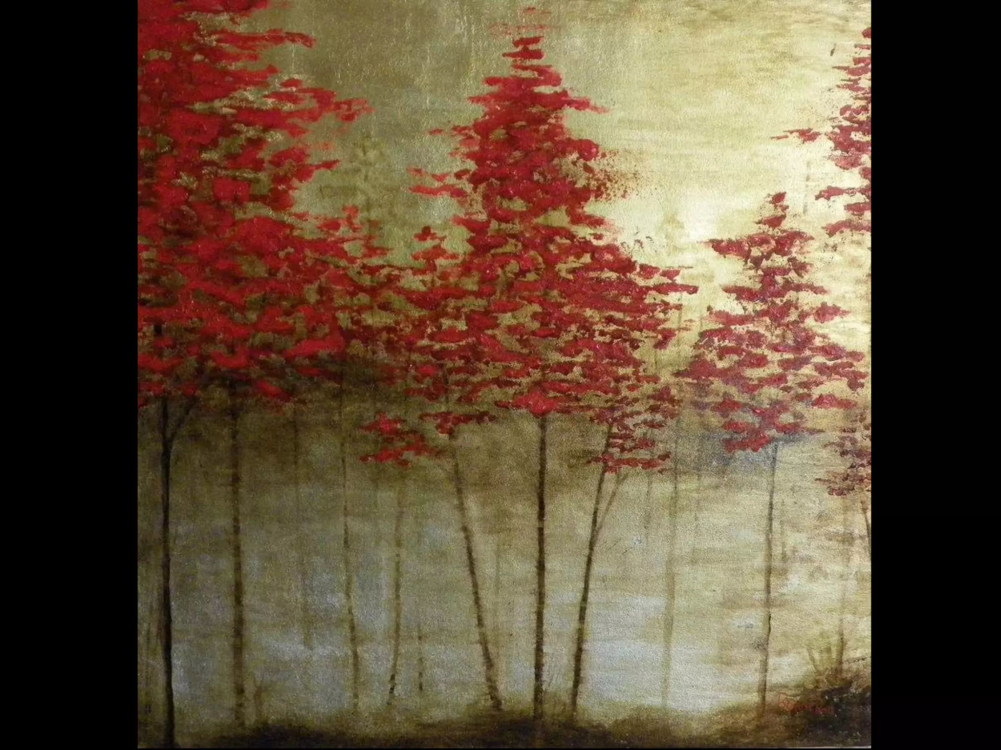 Пейзаж в топли цветове