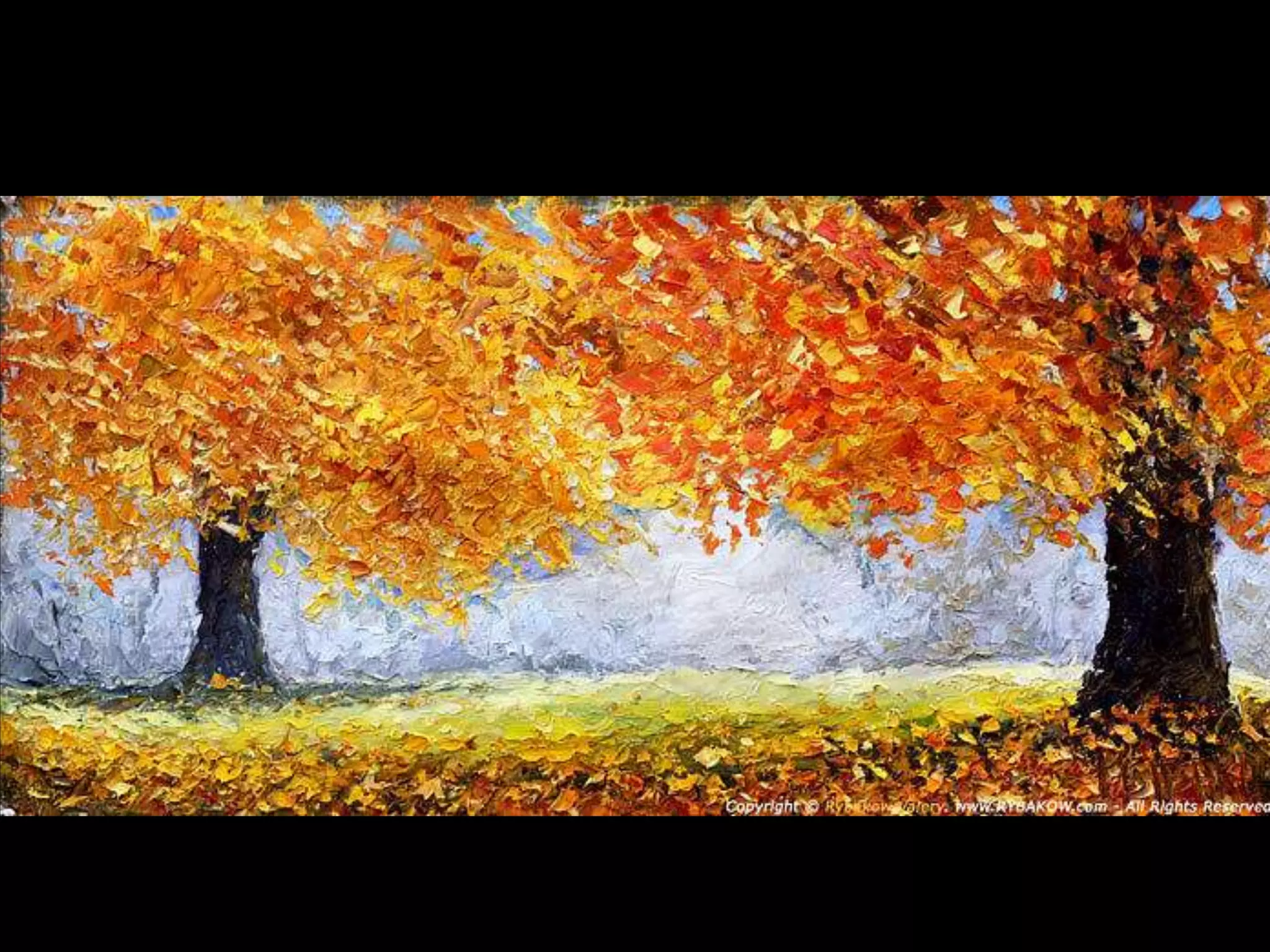 Пейзаж в топли цветове