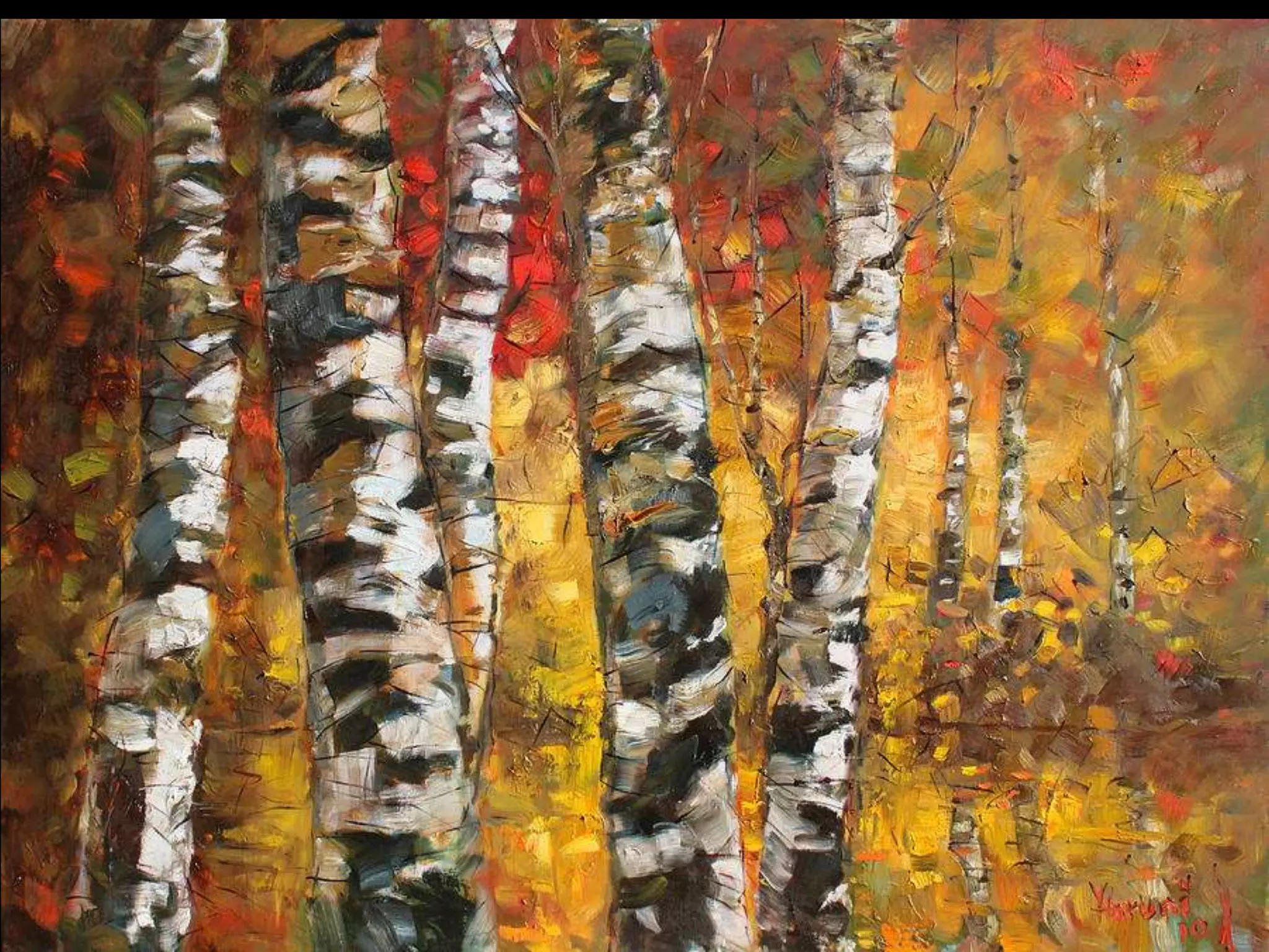 Пейзаж в топли цветове