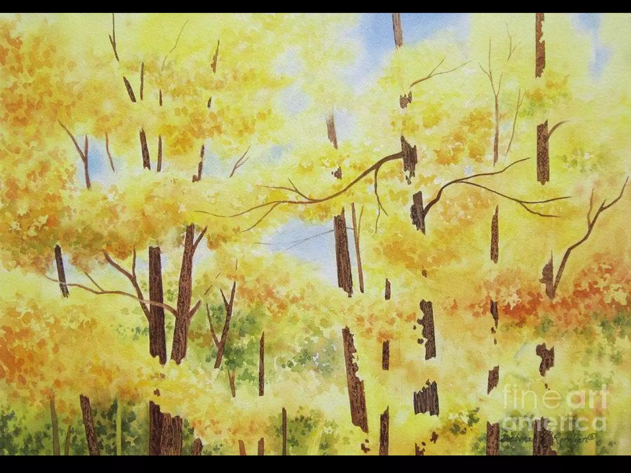 Пейзаж в топли цветове