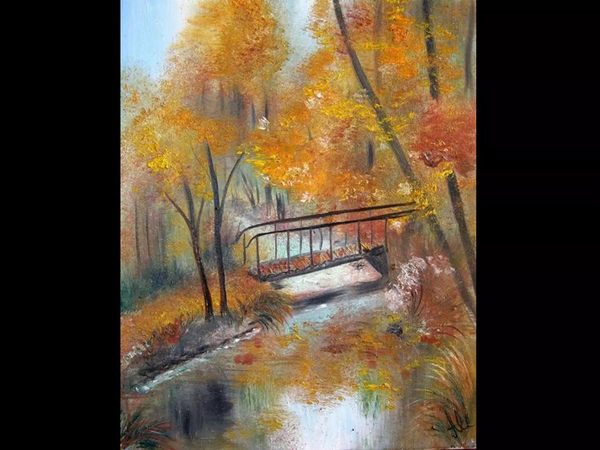 Пейзаж в топли цветове