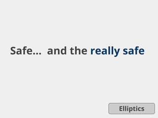Elliptics
Safe… and the really safe
 