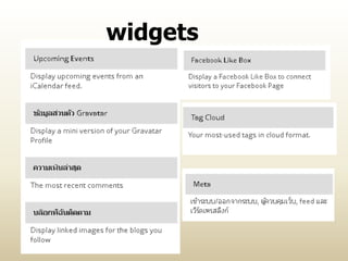 widgets
 