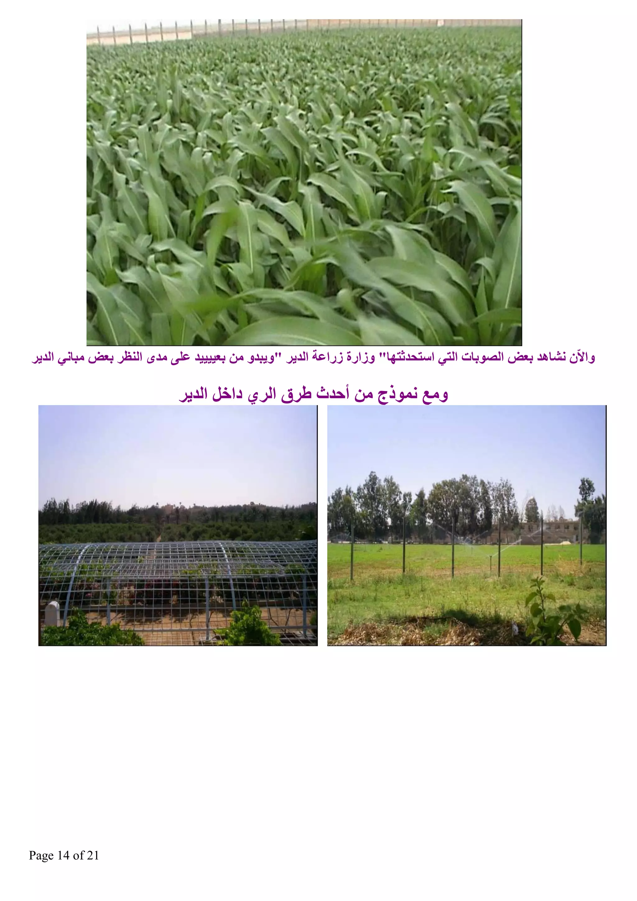 ‫ٚاالّْ ٔؾب٘ذ ثؼط اٌصٛثبد اٌزٟ اعزؾذصزٙب" ٚصاسح صساػخ اٌذ٠ش "ٚ٠جذٚ ِٓ ثؼ١١١١ذ ػٍٝ ِذٜ إٌظش ثؼط ِجبٟٔ اٌذ٠ش‬

‫ِٚغ ّٔٛرط ِٓ أؽذس غشق اٌشٞ داخً اٌذ٠ش‬

‫12 ‪Page 14 of‬‬

 