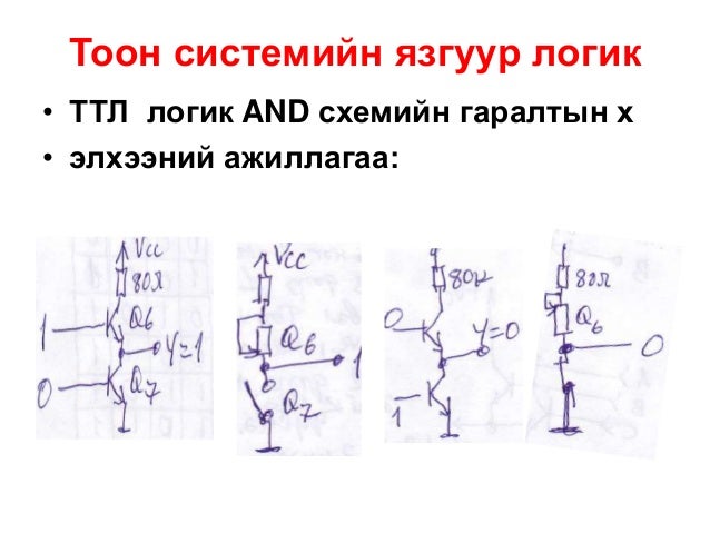 тоон схемтехникийн язгуур логик