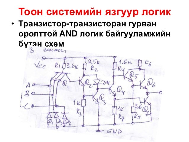 тоон схемтехникийн язгуур логик