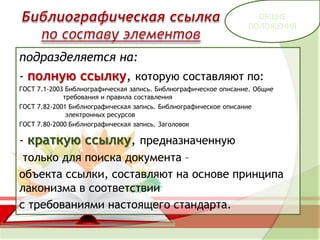 Библиографическая Ссылка. Правила Оформления | PPT