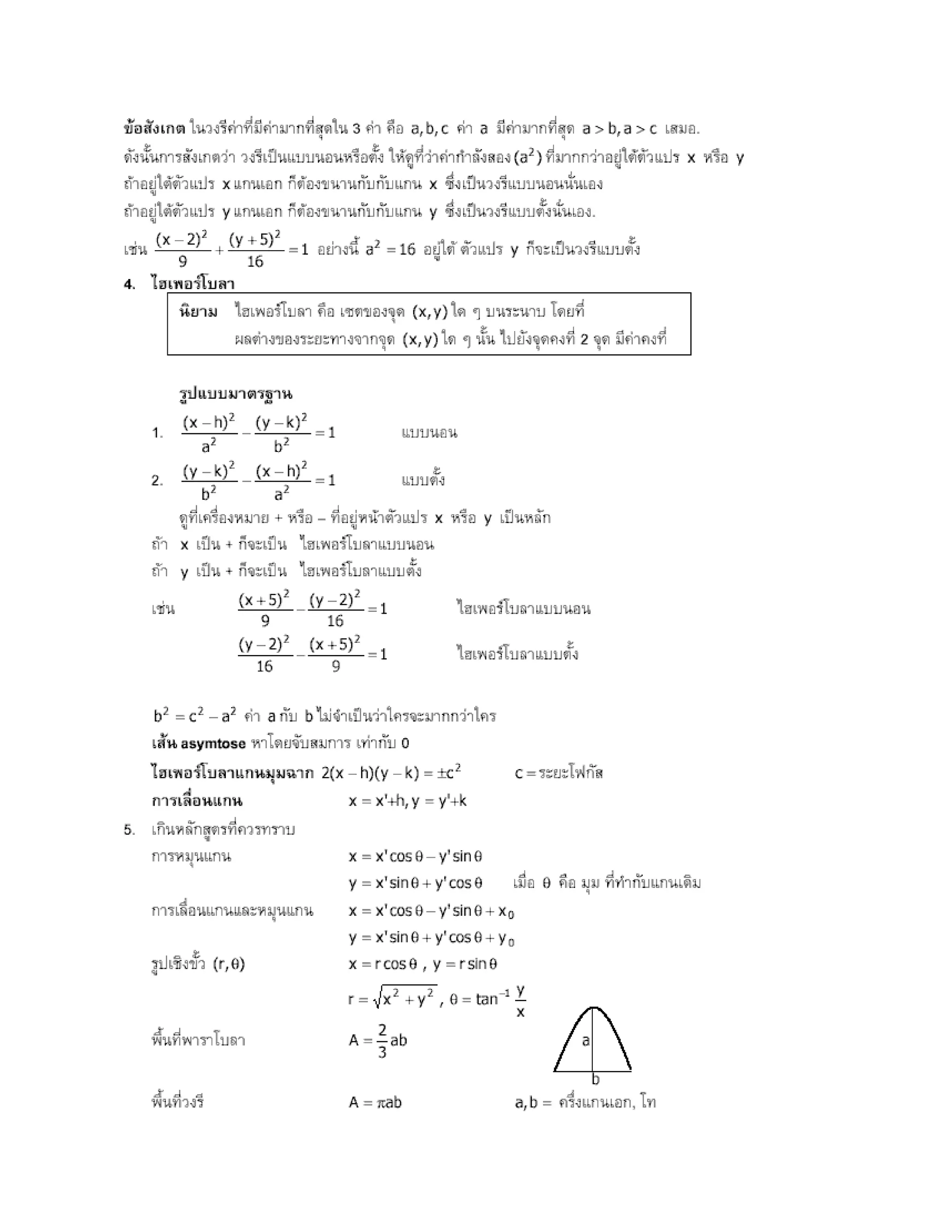 สรุปเนื้อหา คณิตศาสตร์ ม.ปลาย