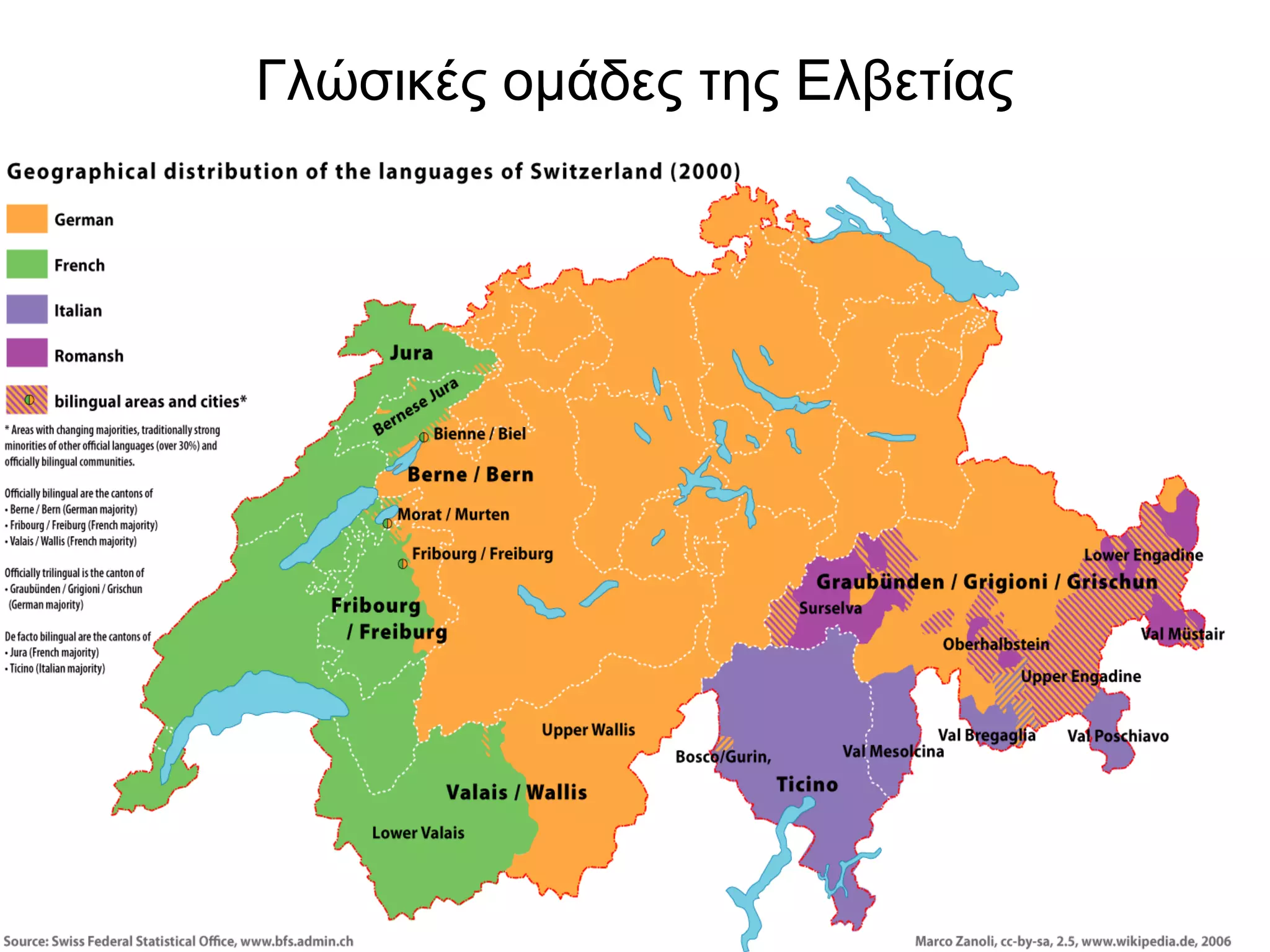 Γλώσικές ομάδες της Ελβετίας

26

 