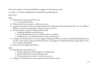 เนือหาก่ อนเรี ยน: ครู ผสอนควรอธิบายเกี่ยวกับสิ ทธิข้ นพื้นฐานและปฏิญญาสากลว่าด้วยสิ ทธิมนุษยชน (UDHR)
้
ู้
ั
การสาธิ ตกิจกรรม: สาธิ ตวิธีแยกแยะสิ ทธิ พ้ืนฐานที่ประชาชนมีสิทธิได้รับในฐานะที่เป็ นพลเมืองโลก
ขันตอนการสอน:
้
คาบที่ 1
 ให้นกเรี ยนเขียนคาตอบของคาถามข้างล่างนี้ในกระดาษ
ั
o ประชาชนทุกคนมีสิทธิอะไรบ้าง?
 ให้นกเรี ยนแลกกันอ่านคาตอบ และเขียนรวบรวมเป็ นรายการบนกระดาน
ั
่
 แบ่งนักเรี ยนออกเป็ นกลุ่มเล็กๆ แล้วให้ระดมความคิดเกี่ยวกับสิ ทธิอย่างน้อยสามข้อที่สมาชิกในกลุ่มเห็นอย่างเป็ นเอกฉันท์วาเป็ น “สากล” หรื อ “ขั้ นพื้นฐาน”
ั
่
ที่ใช้ได้กบประชาชนทุกคนไม่วาจะมีภูมิหลังด้านการเมืองหรื อทางวัฒนธรรมอย่างไรก็ตาม
 ให้นกเรี ยนเแลกเปลี่ยนความคิดเห็นภายในชั้นเรี ยนโดยใช้คาถามต่อไปนี้
ั
o ใครคือผูปกป้ องสิ ทธิ ข้ นพื้นฐานและขั้นเบื้องต้นของเรา
้
ั
ั
o สิ่ งใดอาจเกิดขึ้นได้กบสิ ทธิเหล่านั้นในช่วงเวลาที่มีขอพิพาทหรื อสถานการณ์ที่ไม่สงบ
้
o ใครคือผูรับผิดชอบในการช่วยปกป้ องสิ ทธิของประชาชนหากมีความขัดแย้งอย่างรุ นแรง
้
 แจกปฏิญญาสากลว่าด้วยสิ ทธิมนุษยชน และใบงานมาตราปฏิญญาว่าด้วยสิ ทธิมนุษยชนให้นกเรี ยน แล้วให้นกเรี ยนระบุสิทธิข้ นพื้นฐานที่สุดที่พลเมืองทุกคน
ั
ั
ั
ควรปกป้ อง จากนั้น แบ่งนักเรี ยนออกเป็ นกลุ่ม แล้วให้นกเรี ยนเลือกมาตรา 5 ข้อในปฏิญญาสากลว่าด้วยสิ ทธิมนุษยชนซึ่งมีความสาคัญมากที่สุด และอธิบาย
ั
ว่าเพราะเหตุใดข้อเหล่านั้นจึงสาคัญที่สุด
 นักเรี ยนแต่ละกลุ่มนาเสนอจุดยืนของตนหน้าชั้นเรี ยน
คาบที่ 2
 ให้นกเรี ยนเขียนตอบคาสั่งข้างล่างนี้ในกระดาษ
ั
o เขียนสิ ทธิ สามข้อที่พลเมืองควรได้รับตามปฏิญญาสากลว่าด้วยสิ ทธิมนุษยชน
o เขียนสิ ทธิ สามข้อที่พลเมืองในประเทศในกลุ่มอาเซียนของคุณมี
o ให้นกเรี ยนแบ่งกันอ่านคาตอบ และเขียนรวบรวมเป็ นรายการบนกระดาน
ั
 แจกปฏิญญาสากลว่าด้วยสิ ทธิ มนุษยชน และรัฐธรรมนูญของประเทศในกลุ่มอาเซียนสองประเทศ
214

 