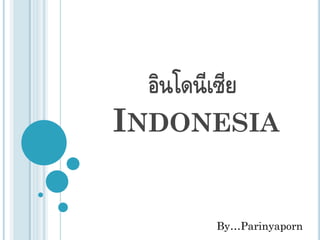 อินโดนีเซีย

INDONESIA

By…Parinyaporn

 