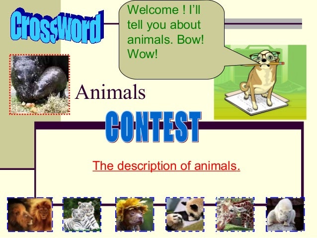 the description of animals on a the description of animals on a