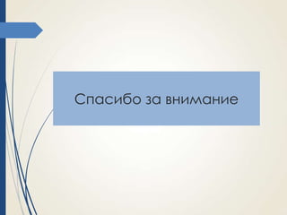 Спасибо за внимание

 