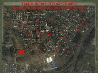 Территория поселка усыпана
несанкционированными мусорниками

 