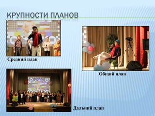 КРУПНОСТИ ПЛАНОВ

Средний план
Общий план

Дальний план

 